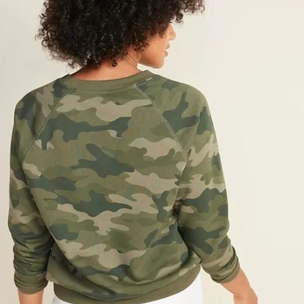 Old Navy Camo Print Crewneck Sweatshirt Size L - Picture 6 of 8